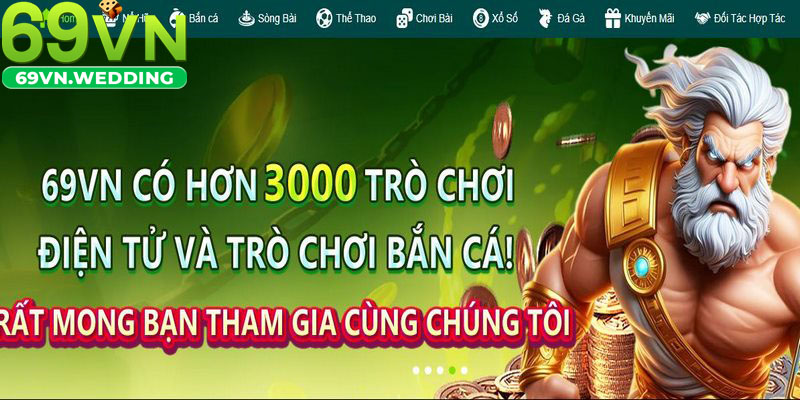 Truy cập vào trang chủ chính thức để hoàn thành đăng ký 69VN nhanh